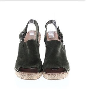 Toms Green Suede Espadrille Sandals